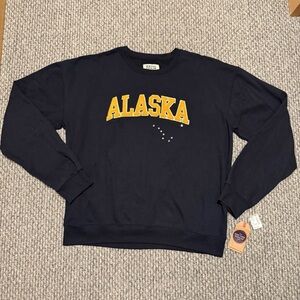 Alaska navy CREWNECK SWEATSHIRT
CHENILLE ny popular